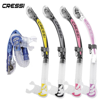 Cressi ALPHA ULTRA Dry Silicone Snorkel Flexible Breathing Tube